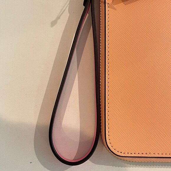 Kate Spade Lucy L-zip Wristlet w/strap /wallet, pink Leather New - Picture 5 of 11